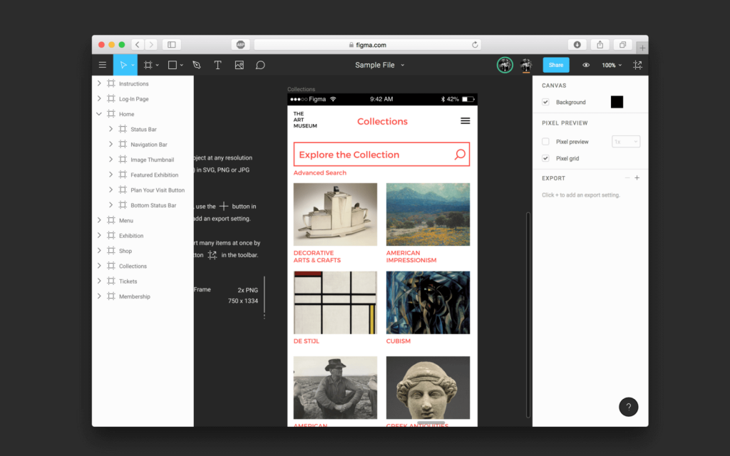 aplicación de prototipado Figma