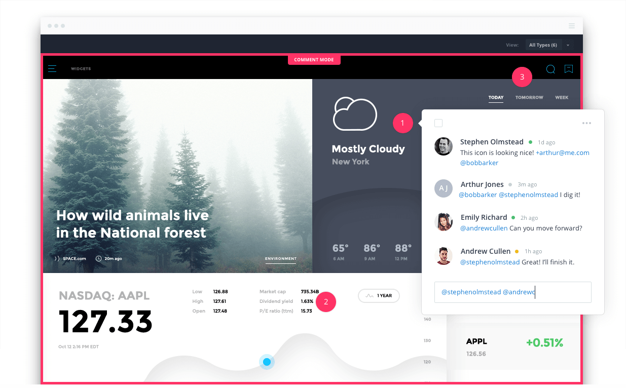 Interfaz de aplicación Invision