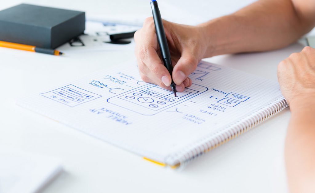 hacer bocetos y wireframes