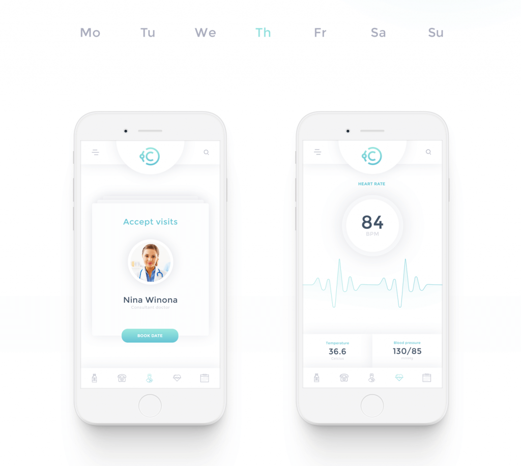 mockup de um app mobile